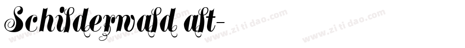 Schilderwald alt字体转换